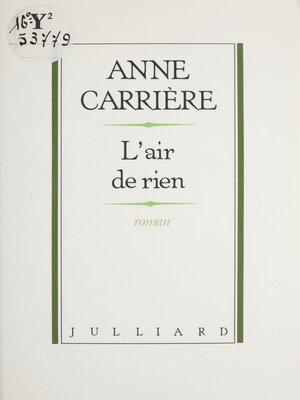 cover image of L'Air de rien
